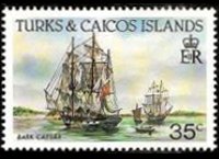 Turks e Caicos 1983 - serie Navi: 35 c