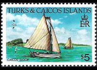 Turks e Caicos 1983 - serie Navi: 5 $