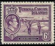 Turks e Caicos 1938 - serie Re Giorgio VI e soggetti vari: 6 p