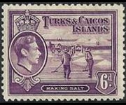 Turks and Caicos Islands 1938 - set King George VI and various subjects: 6 p