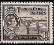 Turks e Caicos 1938 - serie Re Giorgio VI e soggetti vari: 6 p