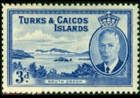 Turks e Caicos 1950 - serie Re Giorgio VI e soggetti vari: 3 p