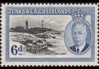 Turks e Caicos 1950 - serie Re Giorgio VI e soggetti vari: 6 p