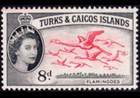 Turks e Caicos 1957 - serie Regina Elisabetta II e soggetti vari: 8 p