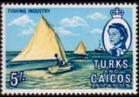 Turks e Caicos 1967 - serie Regina Elisabetta II e soggetti vari: 5 sh