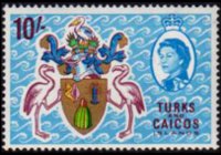 Turks e Caicos 1967 - serie Regina Elisabetta II e soggetti vari: 10 sh