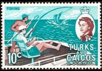 Turks e Caicos 1971 - serie Regina Elisabetta II e soggetti vari (dollari): 10 c