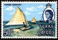 Turks e Caicos 1971 - serie Regina Elisabetta II e soggetti vari (dollari): 50 c