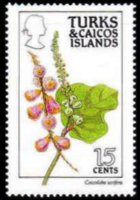 Turks e Caicos 1990 - serie Fiori: 15 c