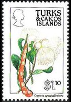 Turks and Caicos Islands 1990 - set Flowers: 1,10 $