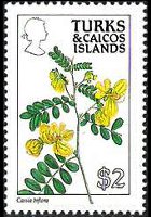 Turks e Caicos 1990 - serie Fiori: 2 $