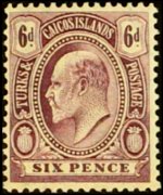 Turks and Caicos Islands 1909 - set King Edward VII: 6 p