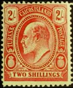 Turks and Caicos Islands 1909 - set King Edward VII: 2 sh