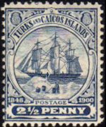 Turks e Caicos 1900 - serie Caravella: 2½ p