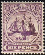 Turks e Caicos 1900 - serie Caravella: 6 p