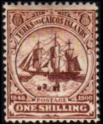 Turks e Caicos 1900 - serie Caravella: 1 sh