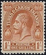 Turks e Caicos 1923 - serie Re Giorgio V: 1 sh