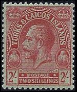 Turks and Caicos Islands 1923 - set King George V: 2 sh