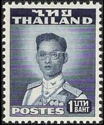 Thailandia 1951 - serie Re Bhumibol Aduljadeh: 1 b