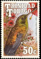 Trinidad e Tobago 1990 - serie Uccelli: 50 c
