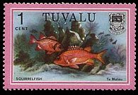 Tuvalu 1979 - serie Pesci: 1 c
