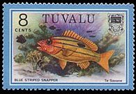 Tuvalu 1979 - serie Pesci: 8 c