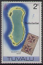 Tuvalu 1976 - serie Cartine e folklore: 2 c