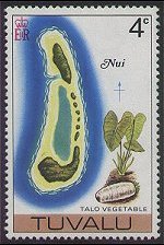 Tuvalu 1976 - serie Cartine e folklore: 4 c