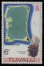 Tuvalu 1976 - serie Cartine e folklore: 6 c