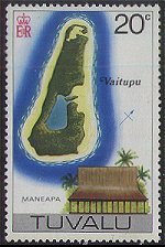 Tuvalu 1976 - serie Cartine e folklore: 20 c