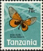 Tanzania 1973 - serie Farfalle: 70 c