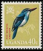 Uganda 1965 - serie Uccelli: 40 c