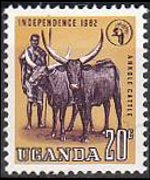 Uganda 1962 - serie Soggetti vari: 20 c