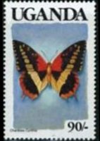 Uganda 1989 - serie Farfalle: 90 sh