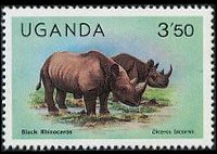 Uganda 1979 - serie Animali: 3,50 sh