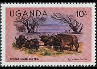 Uganda 1979 - serie Animali: 10 sh