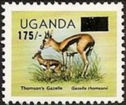 Uganda 1979 - serie Animali: 175 sh su 30 c