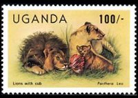 Uganda 1979 - serie Animali: 100 sh