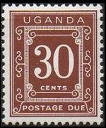 Uganda 1967 - serie Cifra - dent. 14 x 13½: 30 c
