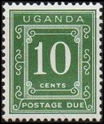 Uganda 1970 - serie Cifra - dent. 14 x 15: 10 c