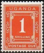 Uganda 1973 - serie Cifra - dent. 15: 1 sh