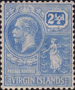 British Virgin Islands 1922 - set King George V and St. Ursula: 2½ p