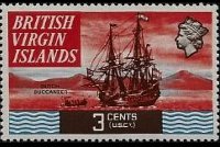 Isole Vergini britanniche 1970 - serie Navi: 3 c