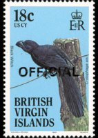 Isole Vergini britanniche 1986 - serie Uccelli: 18 c