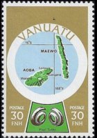 Vanuatu 1980 - serie Cartine: 30 fr