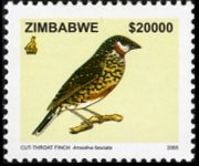 Zimbabwe 2005 - serie Uccelli: 20000 $