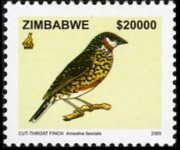 Zimbabwe 2005 - set Birds: 20000 $