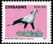 Zimbabwe 2005 - serie Uccelli: 100000 $
