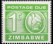 Zimbabwe 1980 - serie Cifra e uccello: 1 c
