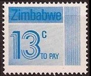 Zimbabwe 1985 - serie Cifra: 13 c